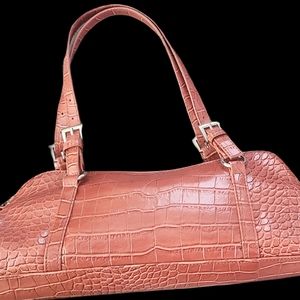 Bisou Bisou Michele Bohbot Y2k Orange Croc handbag